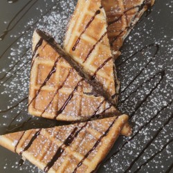 Belgian waffles with filling